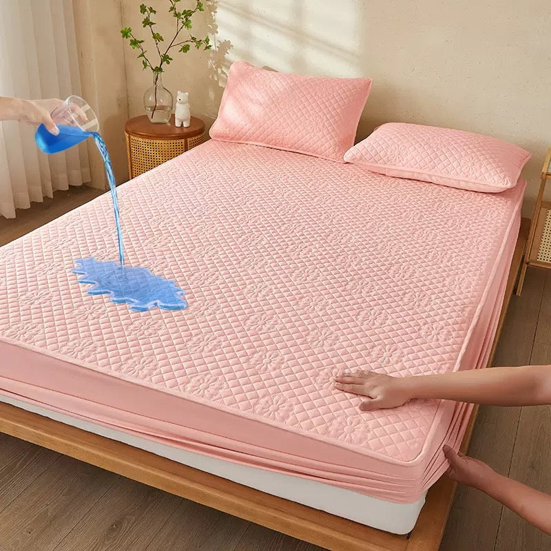 Perlehaus Waterproof Mattress Protector – Pink