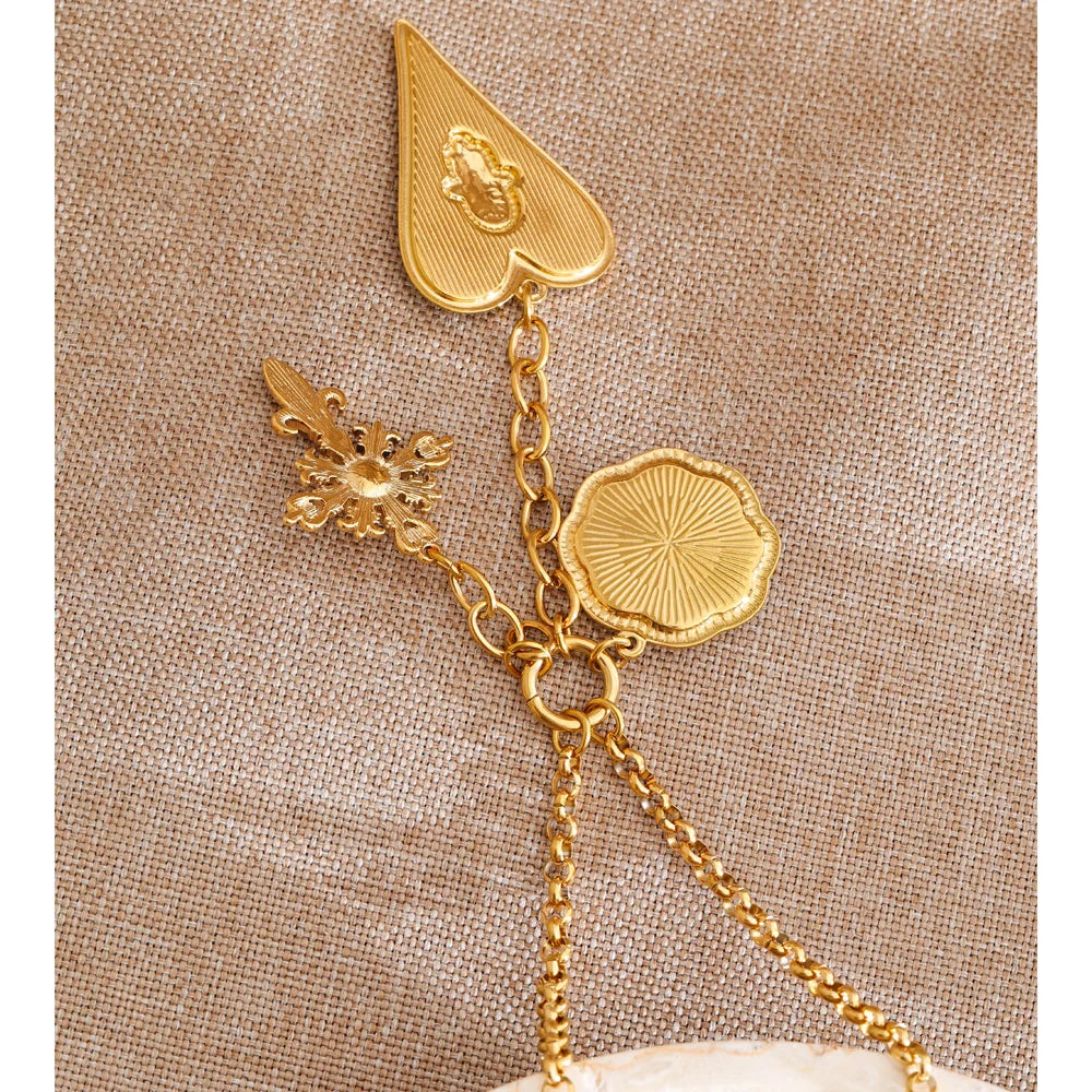 80+5Cm Stainless Steel Cross Heart Pendant Long Necklace 2026 New Arrivals Fashion Attractive Europe Statement Jewelry