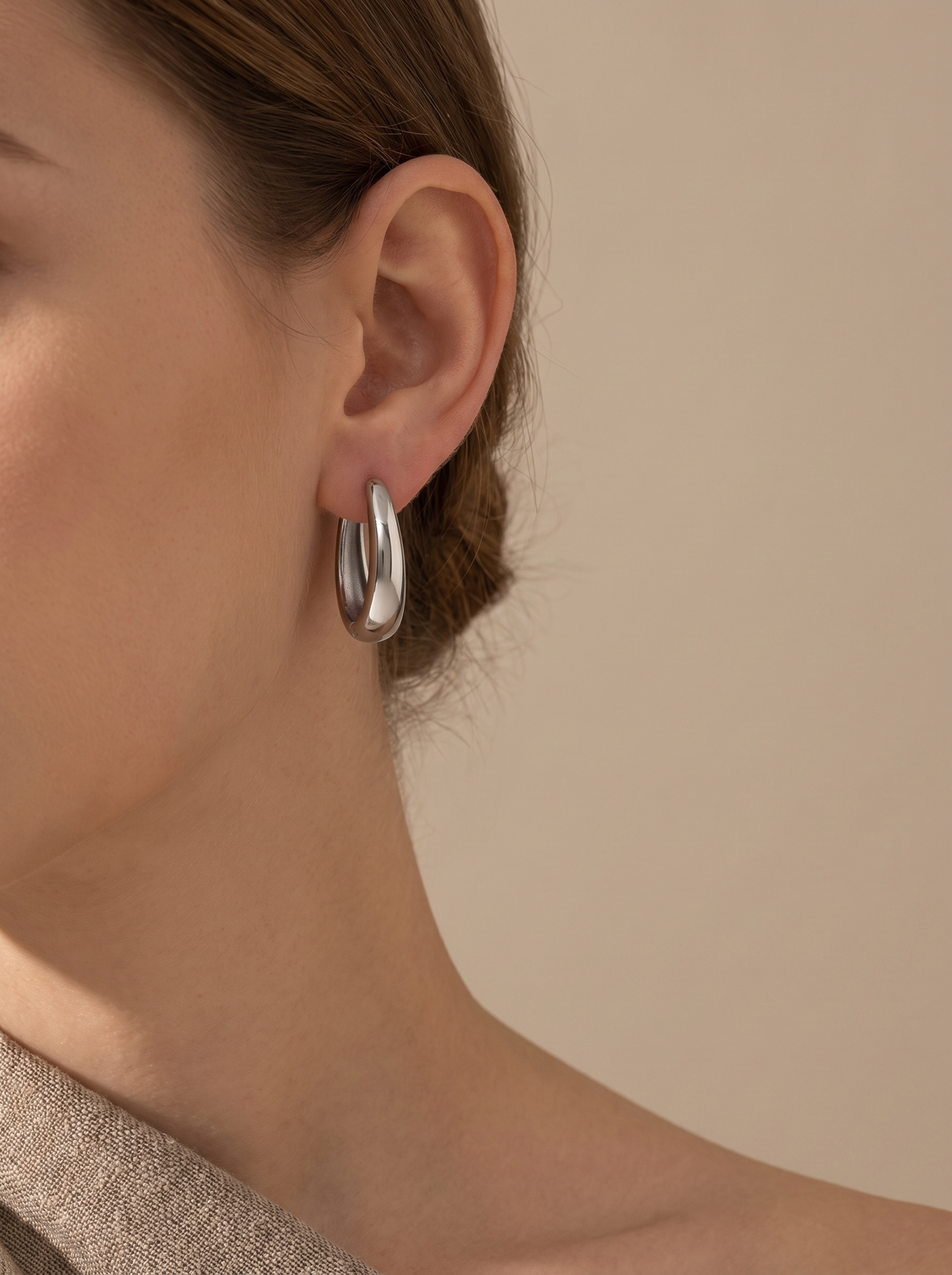 U-Shape Hoop Earrings