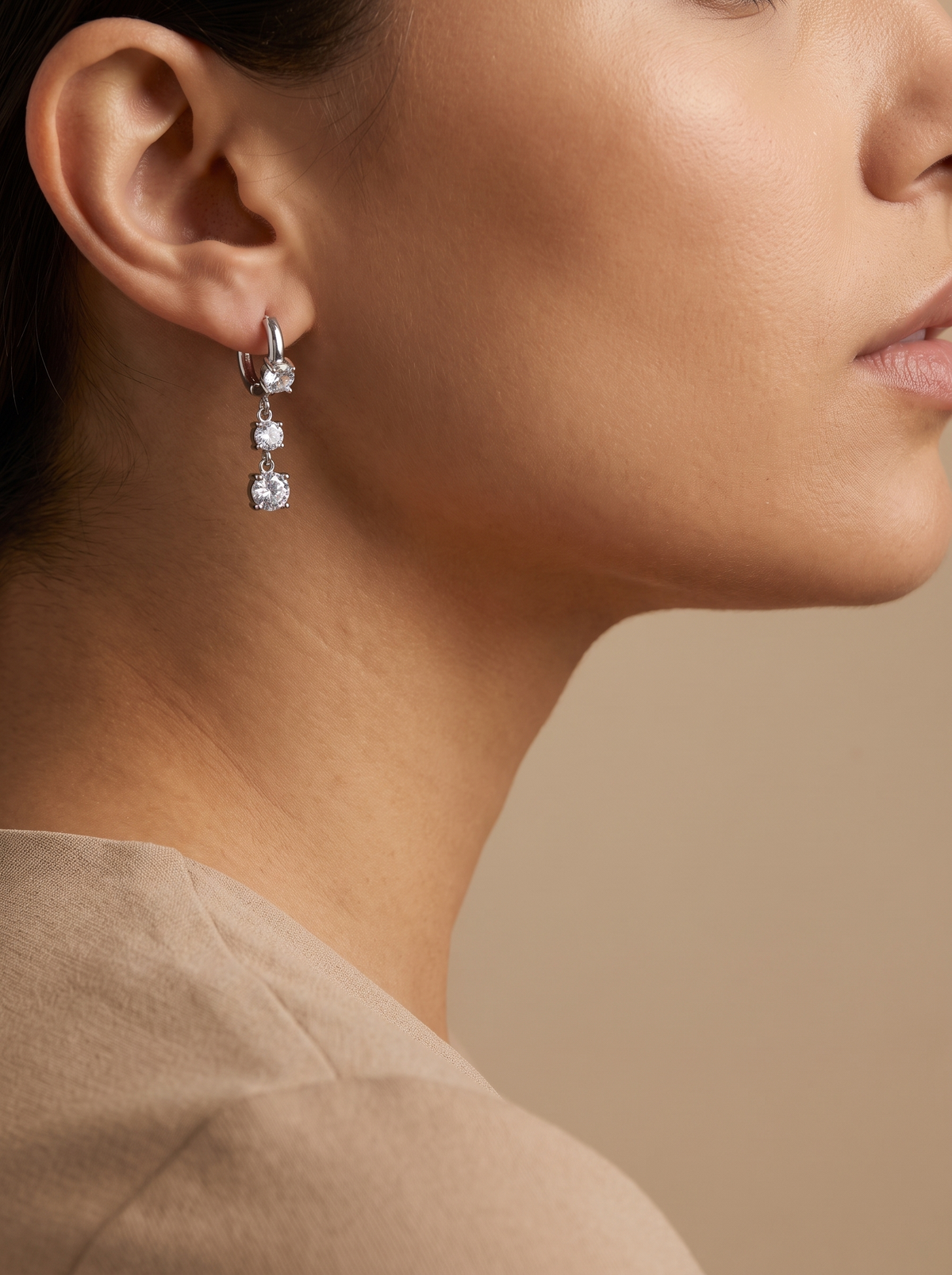 CZ Drop Earrings