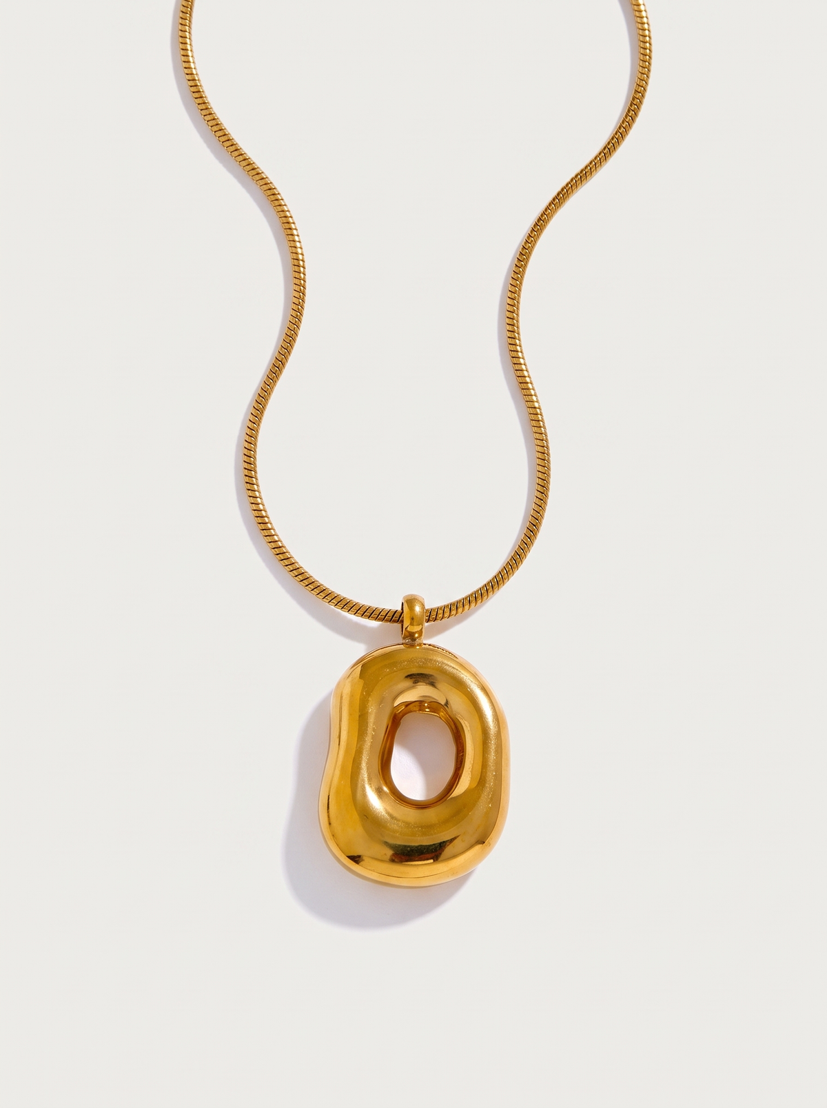 Geometry Hollow Pendant Necklace