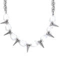 2026 Arrivals Stainless Steel Colorful Acrylic Rivet Drop Necklace Hip-Hop Nightclub Party Wear Unisex Jewelry