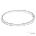 60Mm Waterproof 316L Stainless Steel round Smooth Bracelet Bangle Women Minimalist 18K Gold Color Texture Charm Jewelry