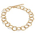 Stainless Steel round Hollow Chain Necklace PVD Plated Texture Metal Arrivals Casual Personality Jewelry