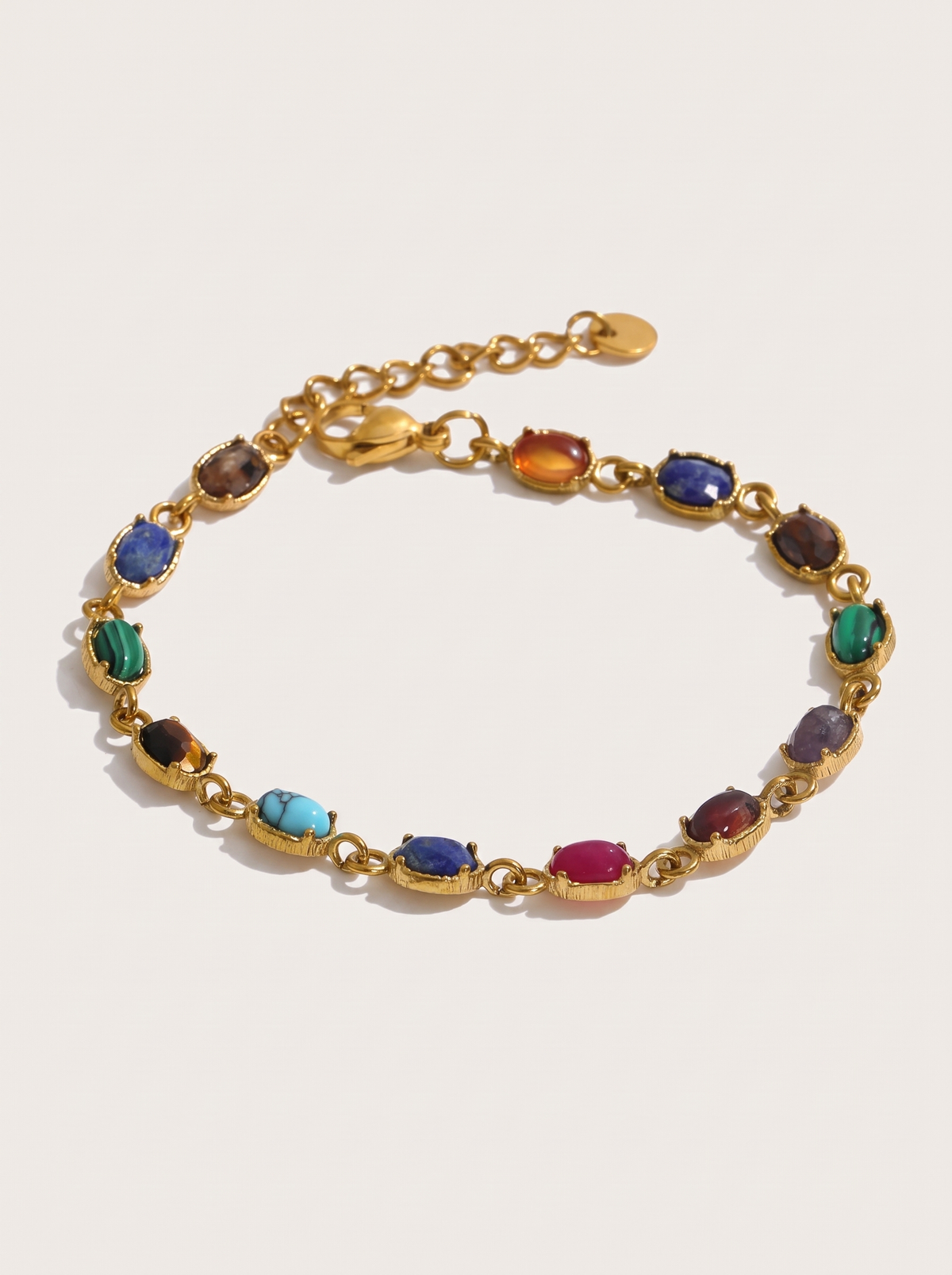 Gemstone Chain Bracelet - Gold - product