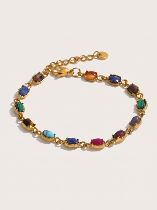 Gemstone Chain Bracelet - Gold - product