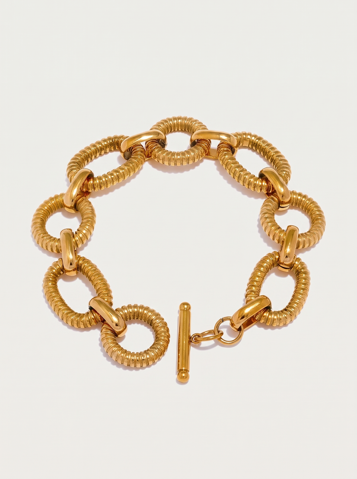Oval Chain Bracelet - Gold - product