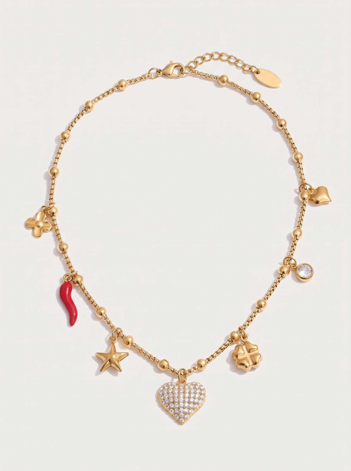 Gemstone Charm Necklace