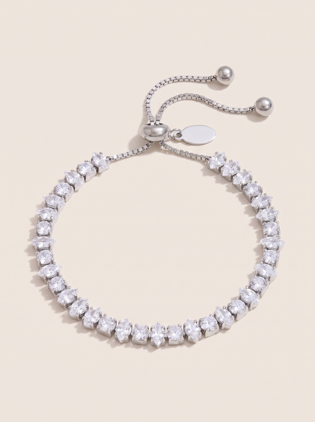 CZ Chain Adjustable Bracelet