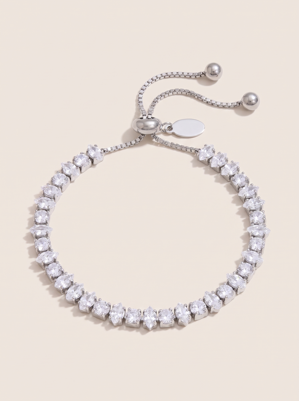 CZ Chain Adjustable Bracelet