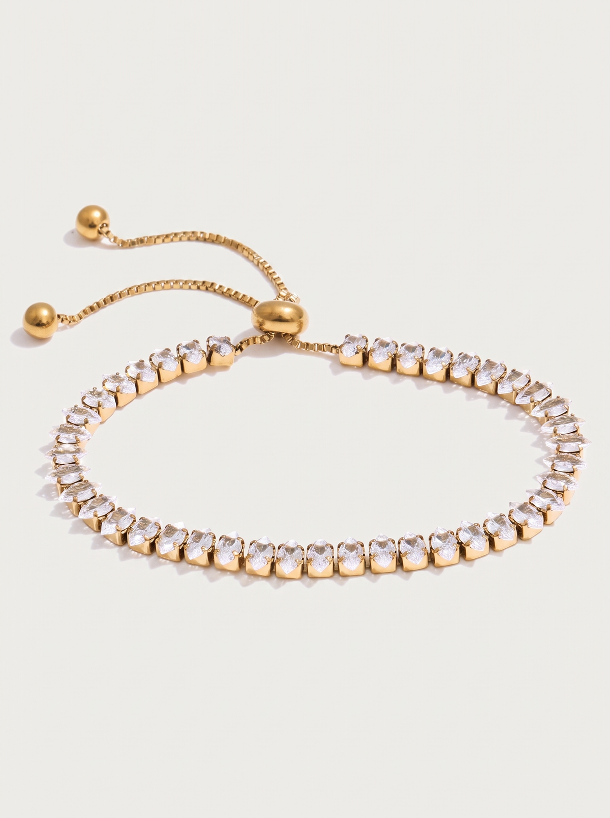 CZ Chain Adjustable Bracelet
