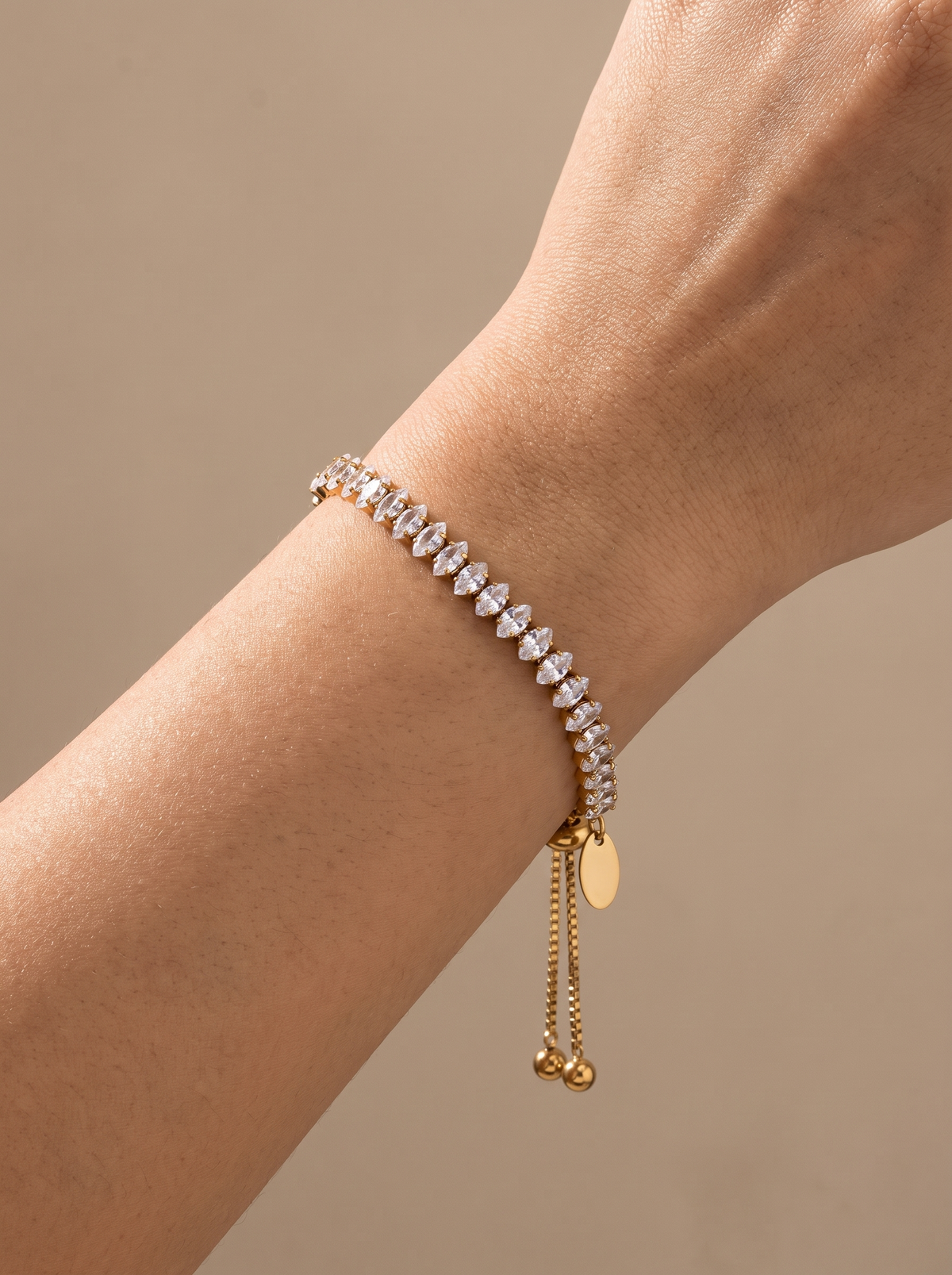 CZ Chain Adjustable Bracelet