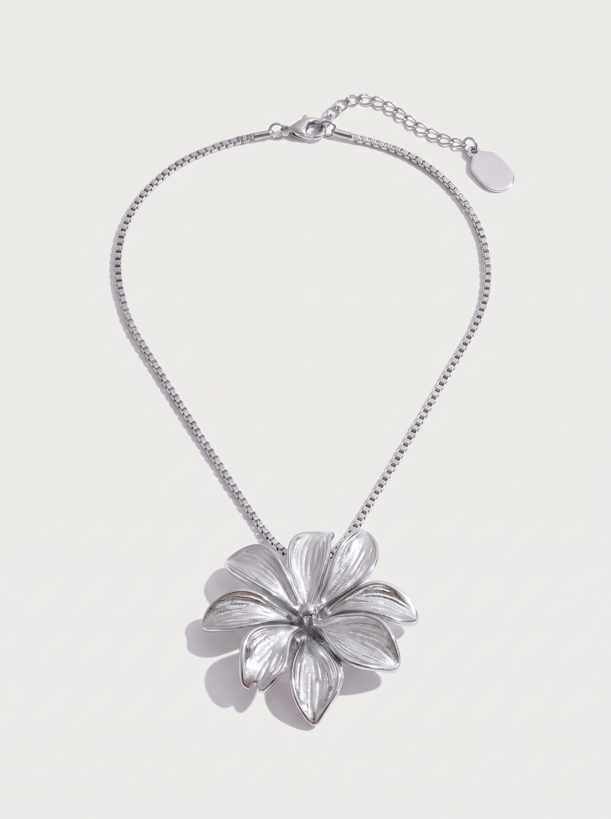 Sculptural Flower Pendant Necklace