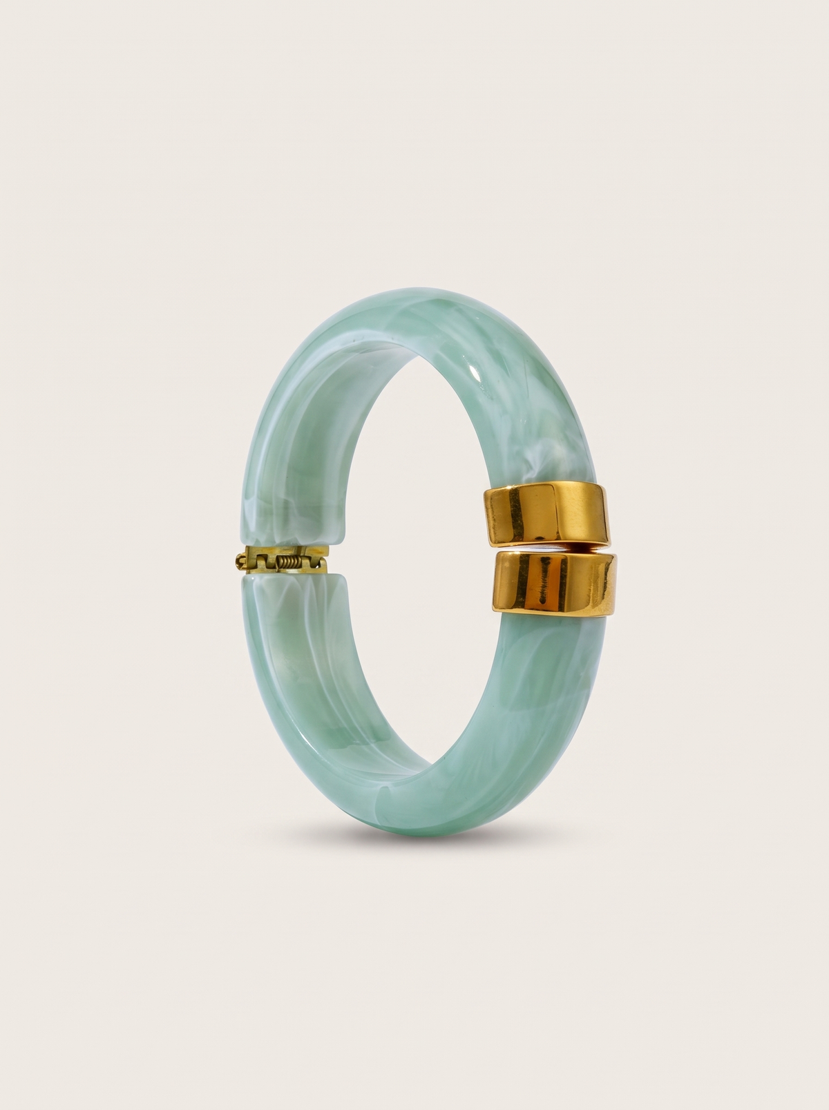 Chunky Marbled Bangle Bracelet - Sage - product
