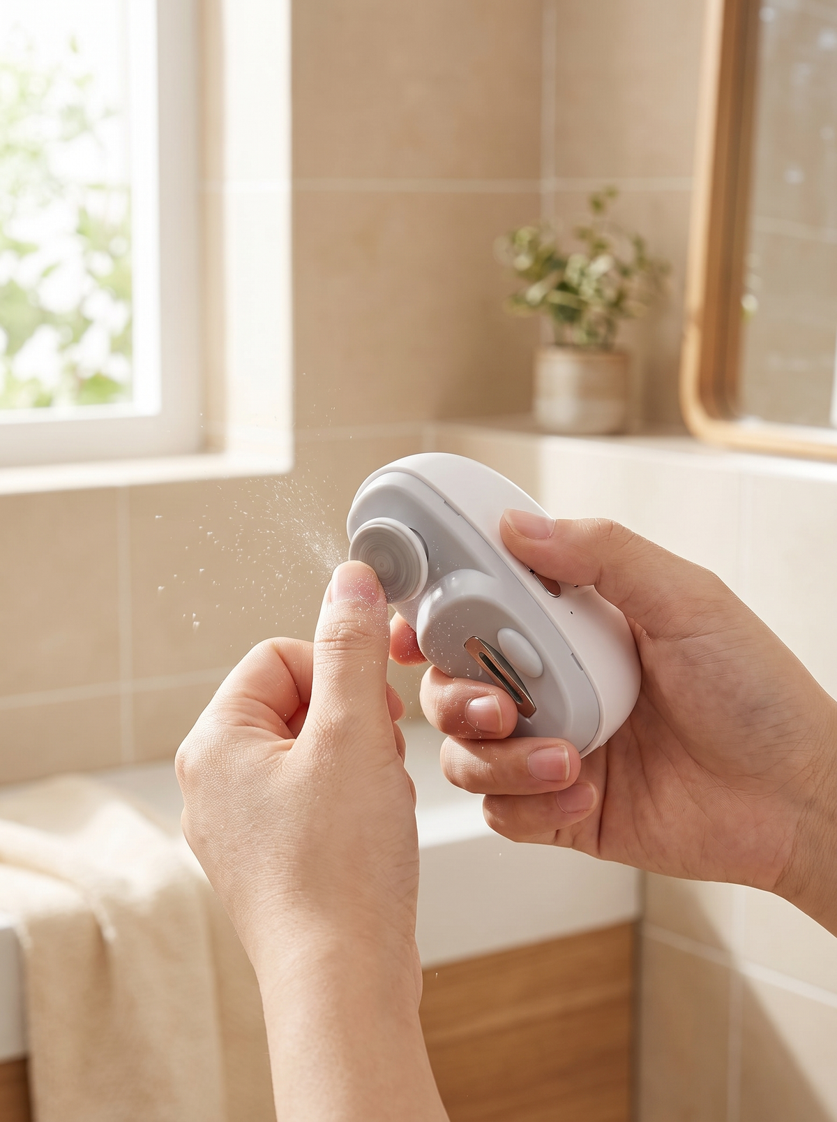 Perlehaus Nail Clipper - trimming function in use