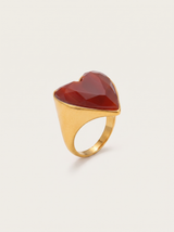 Faceted Heart Ring - Gold - product