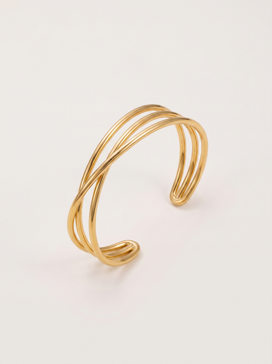 Layered Hollow Open Bracelet