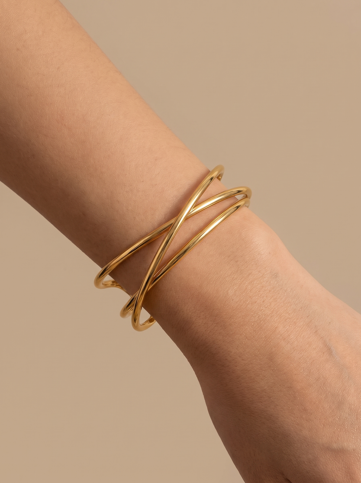 Layered Hollow Open Bracelet
