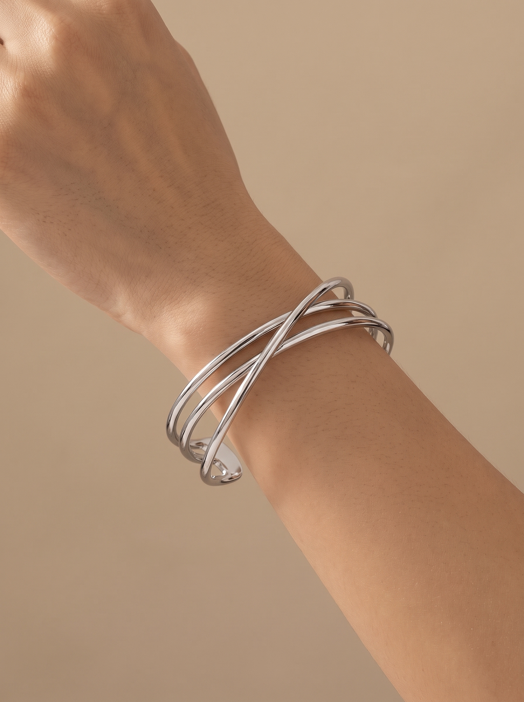 Layered Hollow Open Bracelet