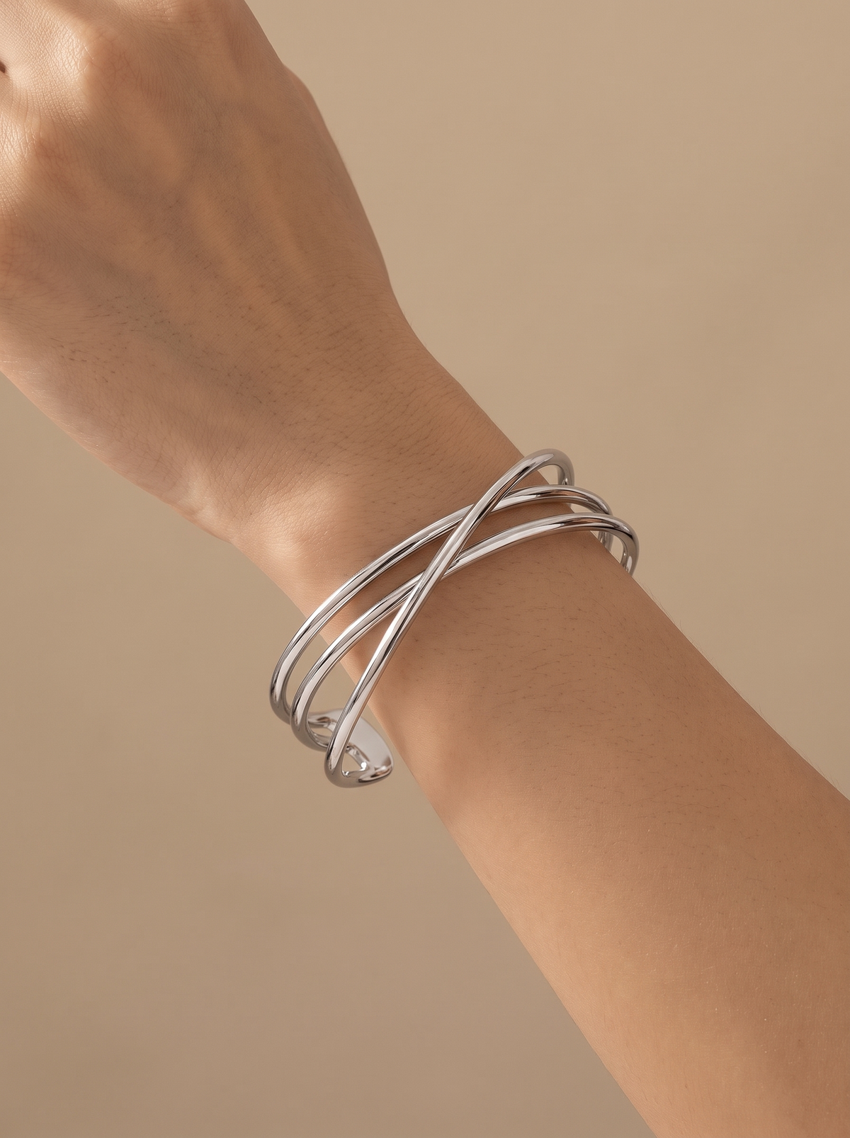 Layered Hollow Open Bracelet