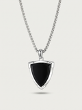 Onyx Shield Pendant Necklace