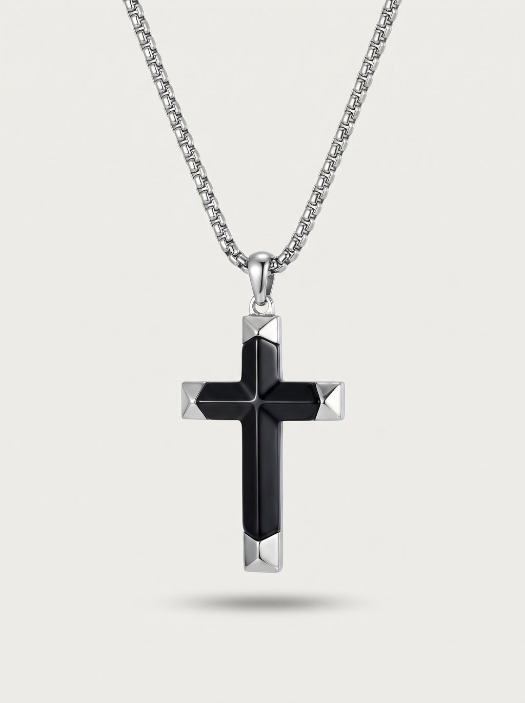 Onyx Cross Necklace