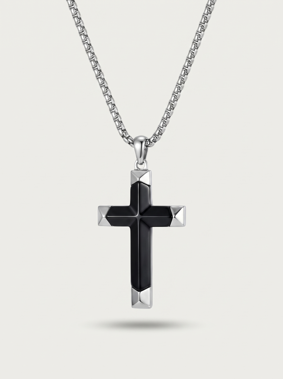 Onyx Cross Necklace