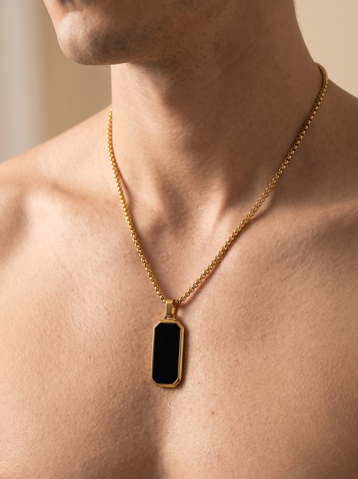 Geometric Tag Pendant Necklace