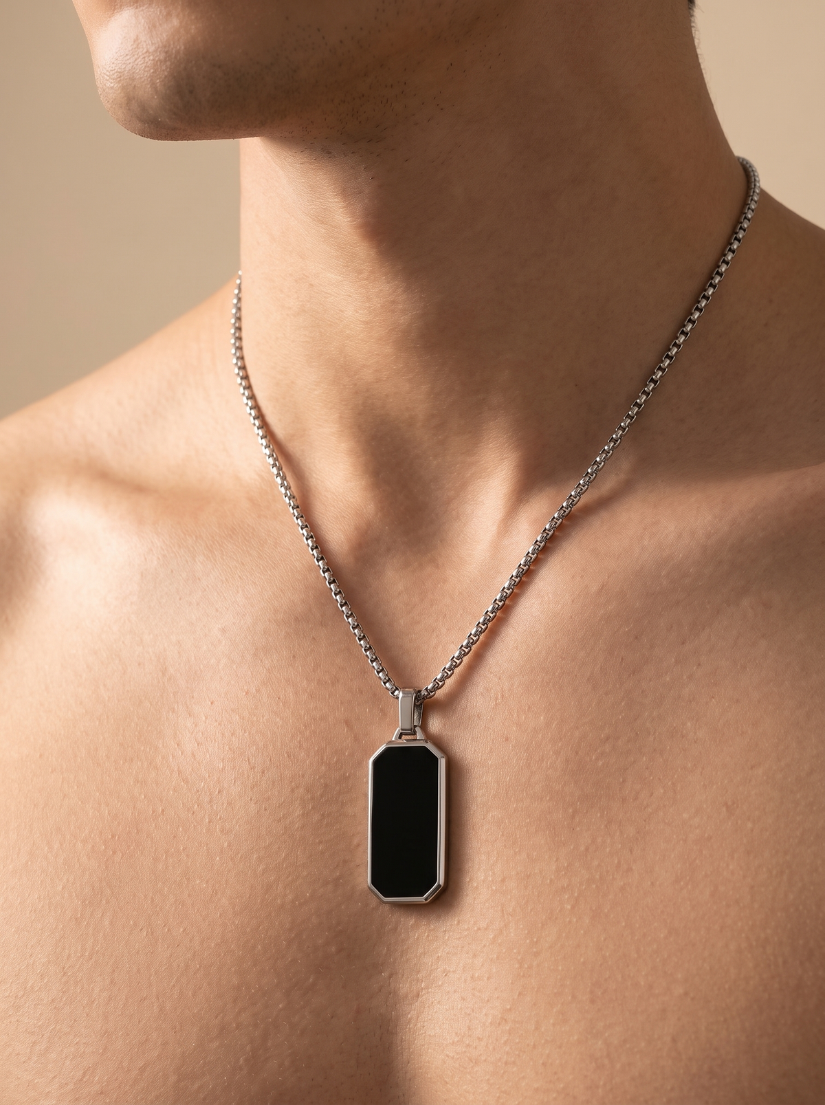 Geometric Tag Pendant Necklace