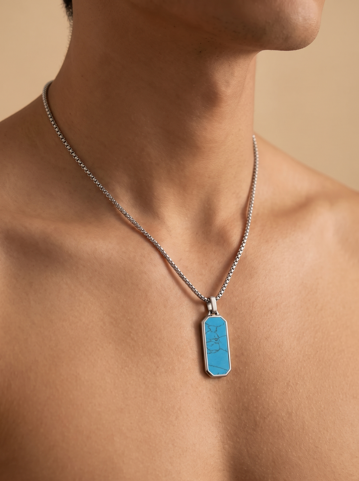 Geometric Tag Pendant Necklace