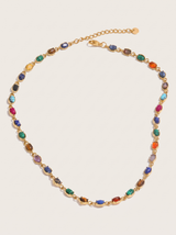 Gemstone Chain Necklace - Gold - product