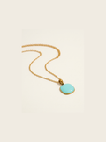 Candy Square Pendant Necklace, Blue finish, studio product shot