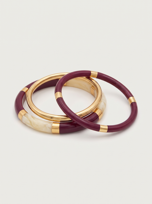 Resin Bangle Trio Set