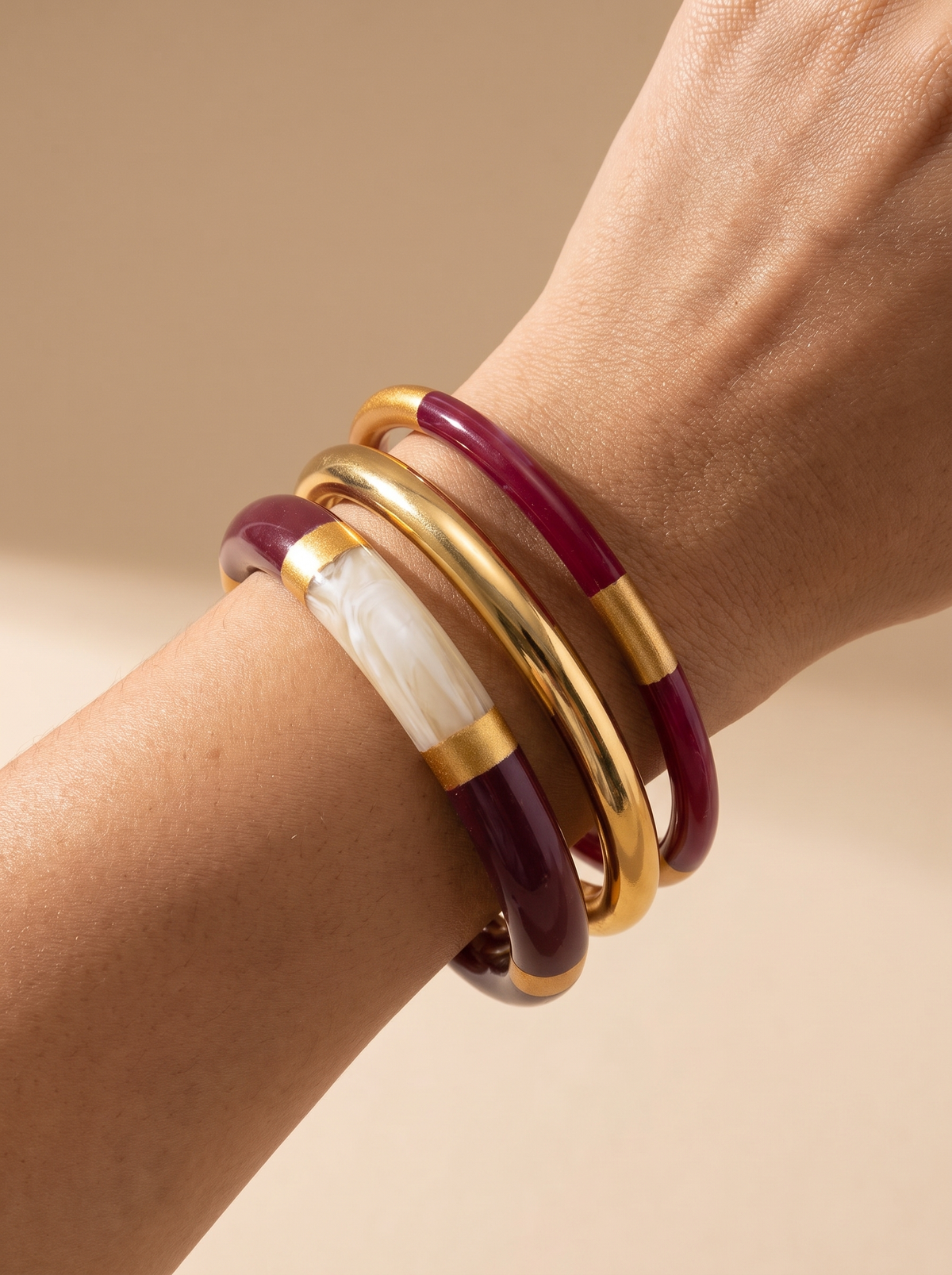Resin Bangle Trio Set