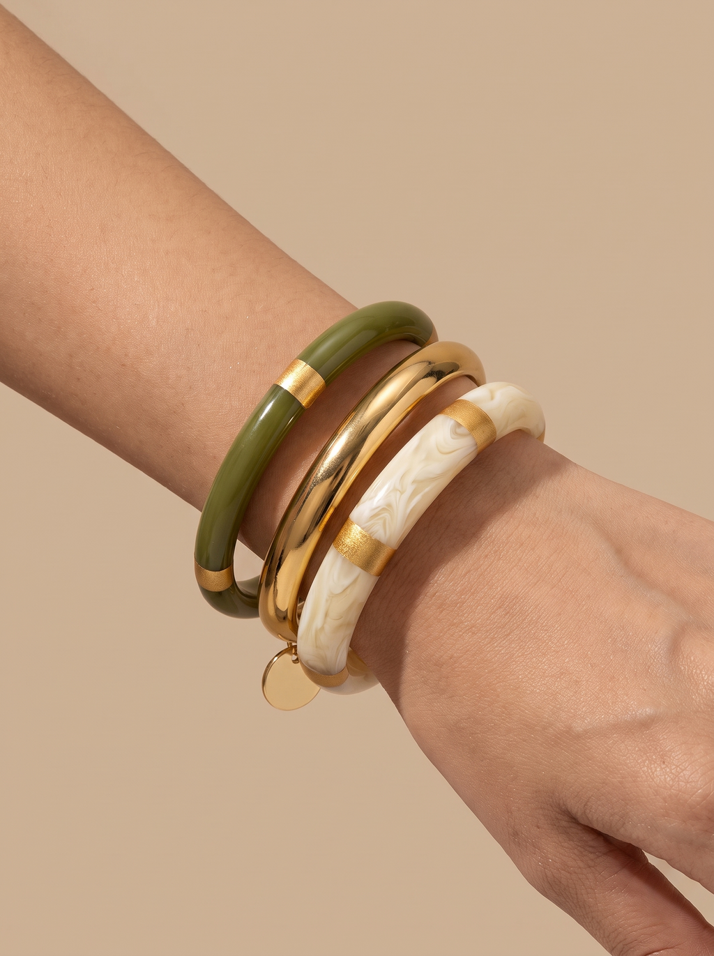 Resin Bangle Trio Set