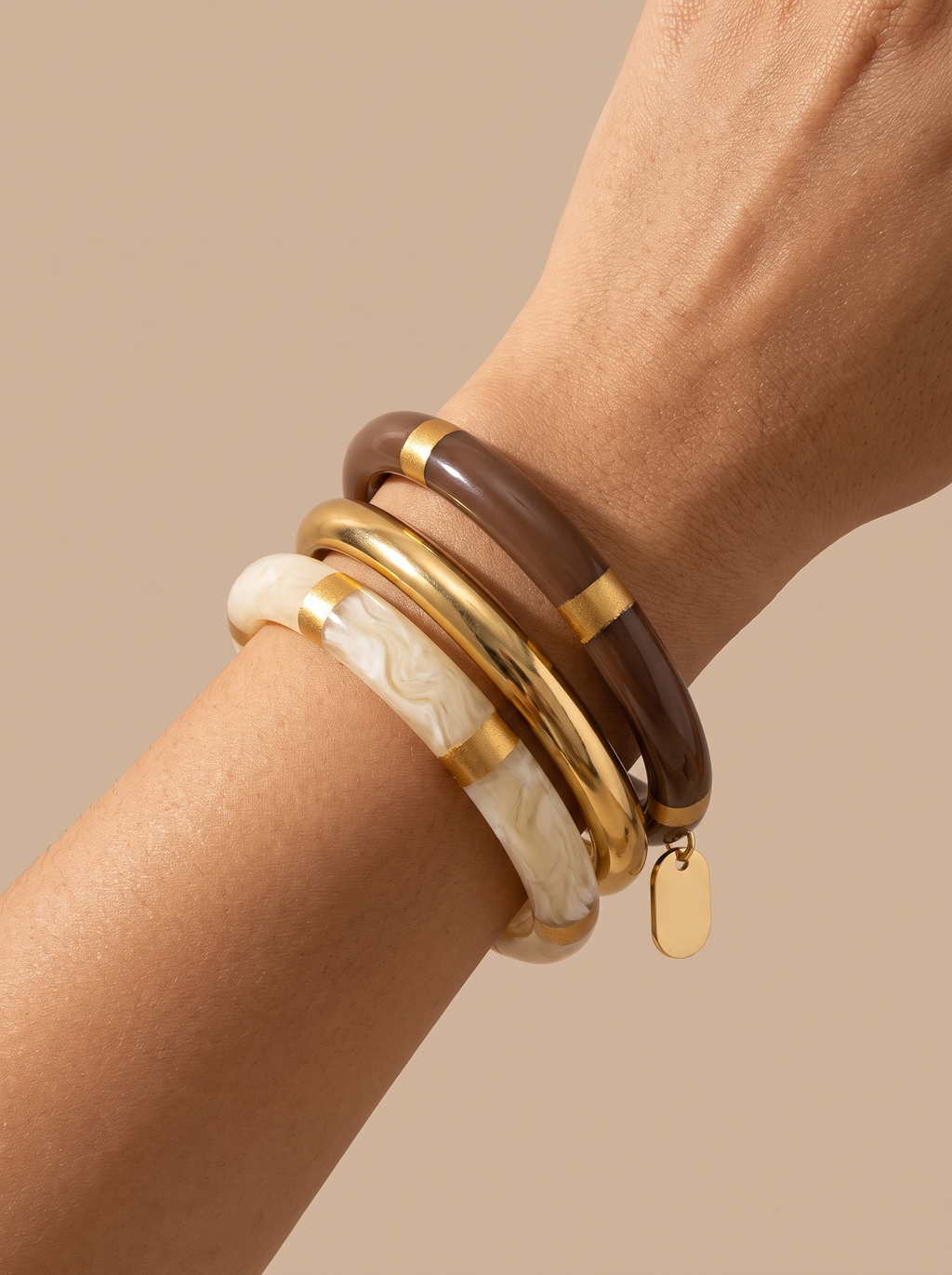 Resin Bangle Trio Set