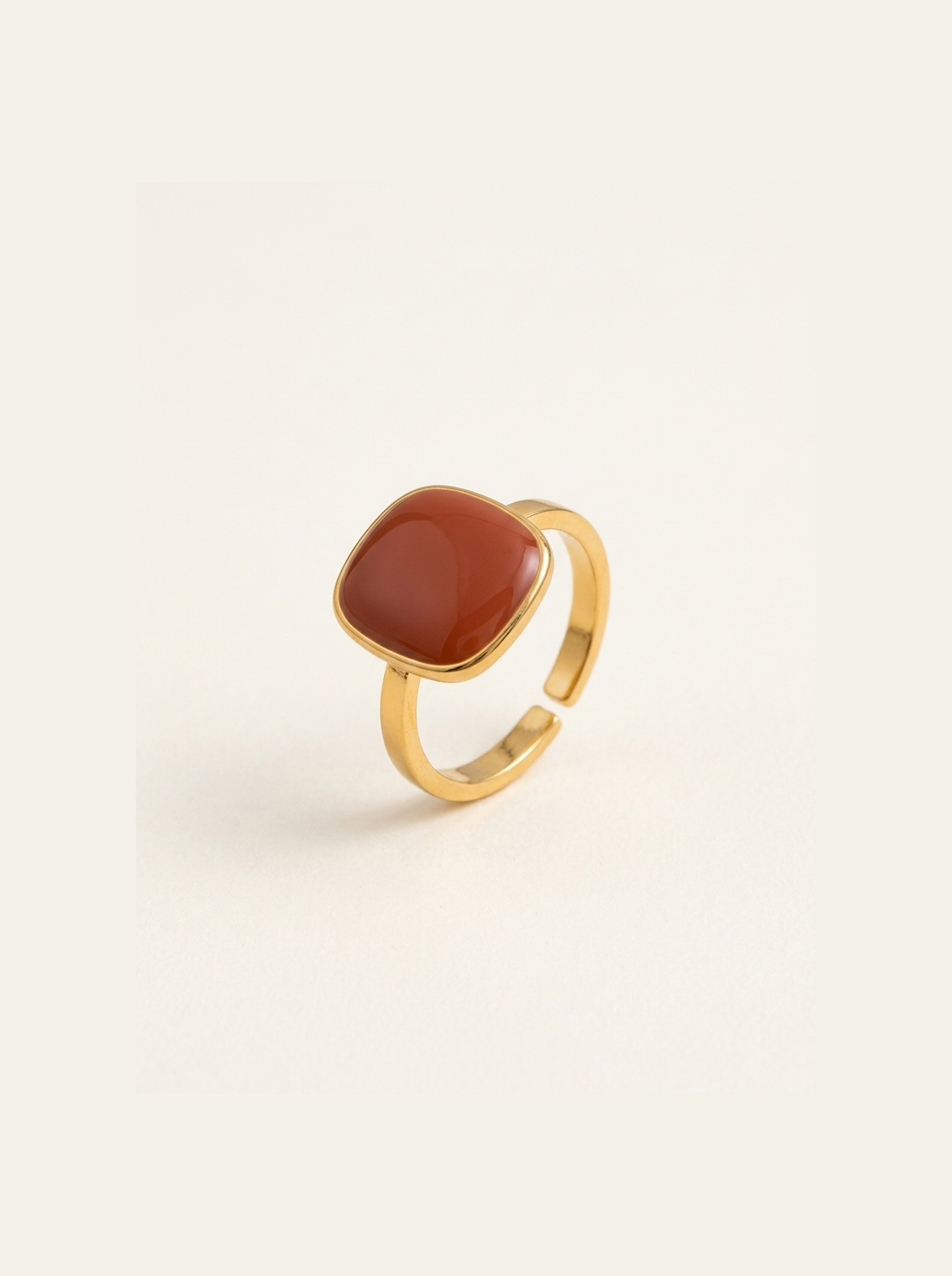 Candy Square Ring, Brown finish, studio product shot