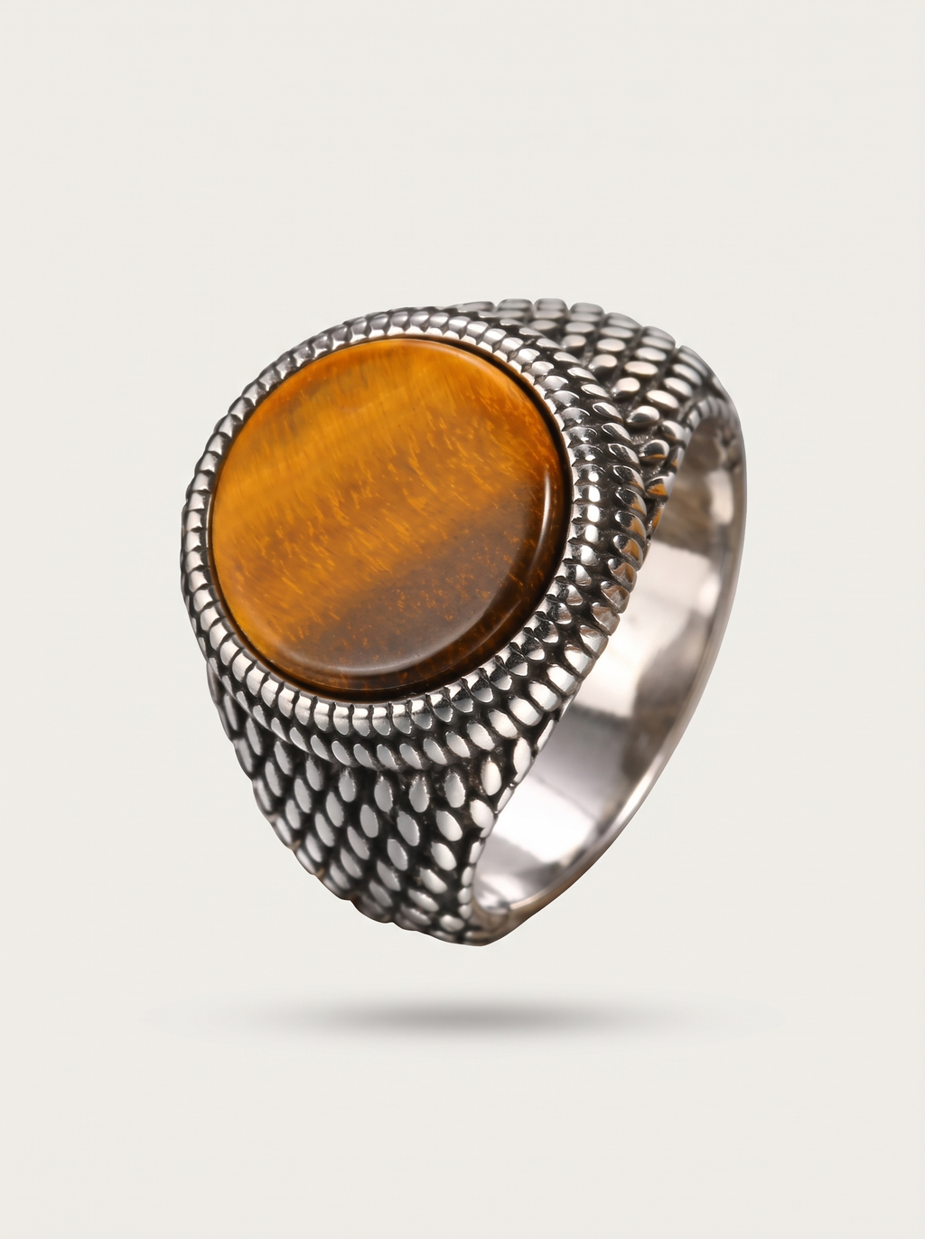 Dragon Scale Gemstone Signet Ring