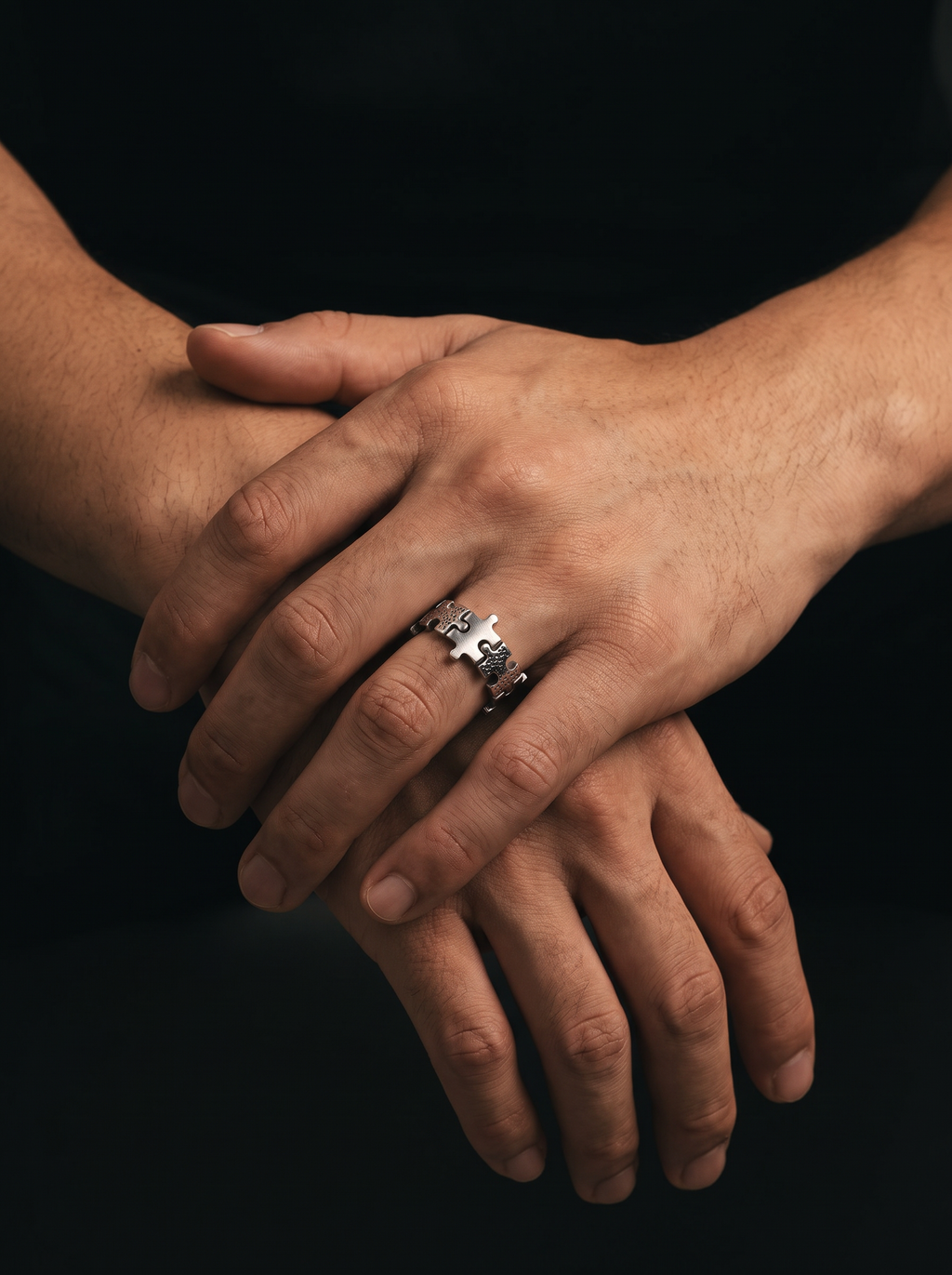 Puzzle Piece Band Ring