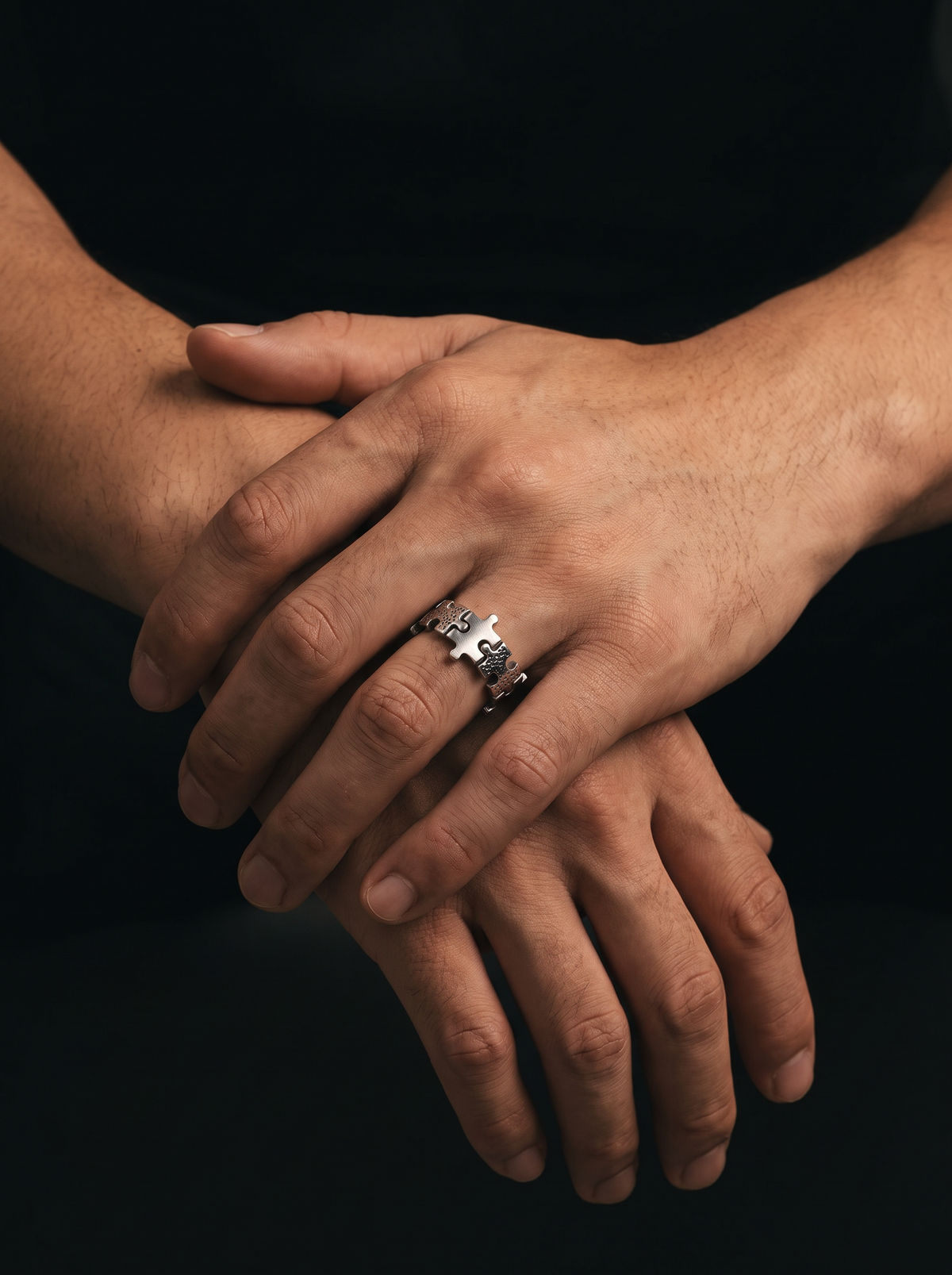 Puzzle Piece Band Ring