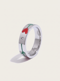 Rose Flower Enamel Ring