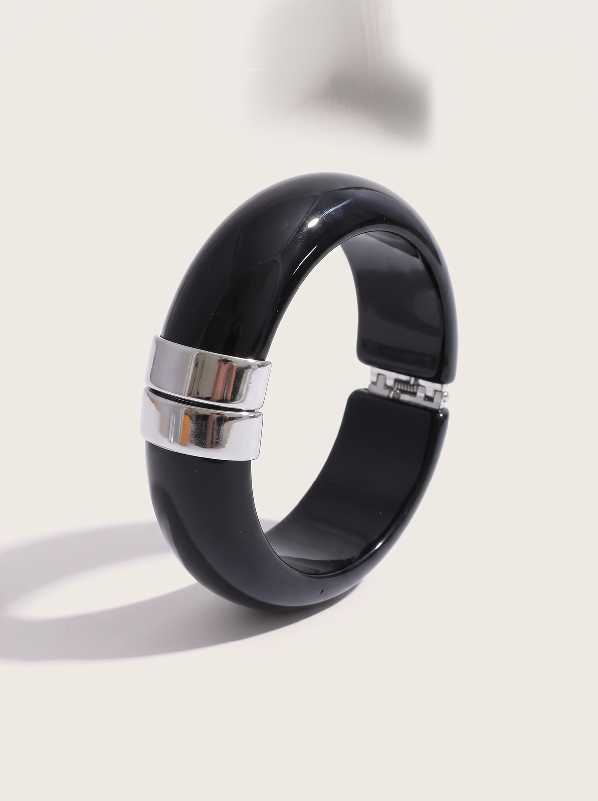 Chunky Marbled Bangle Bracelet - Onyx - product
