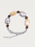 Tiger Stone Shell Chain Bracelet