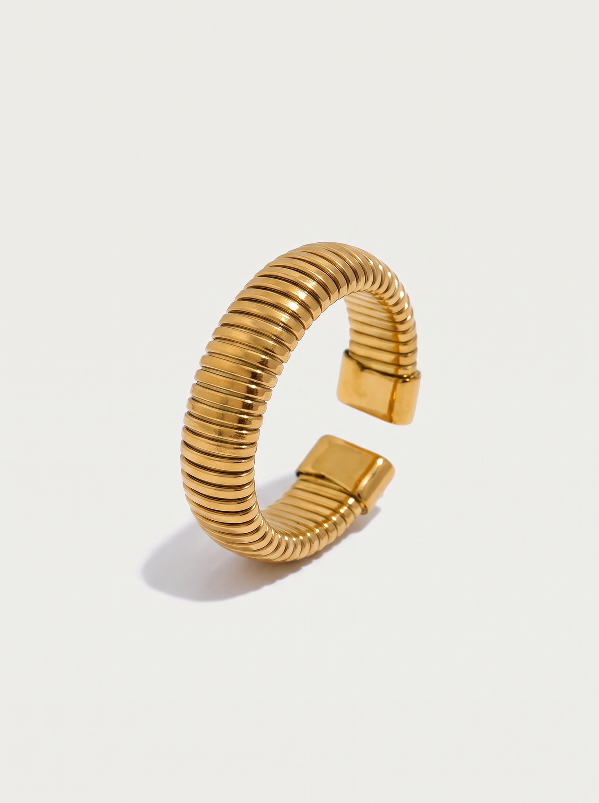 Tubogas Open Ring, Gold finish, studio product shot