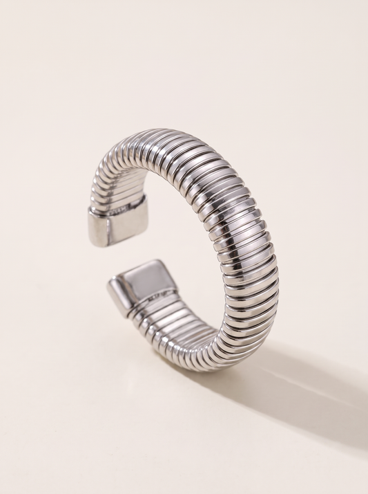 Tubogas Open Ring, Silver finish, studio product shot