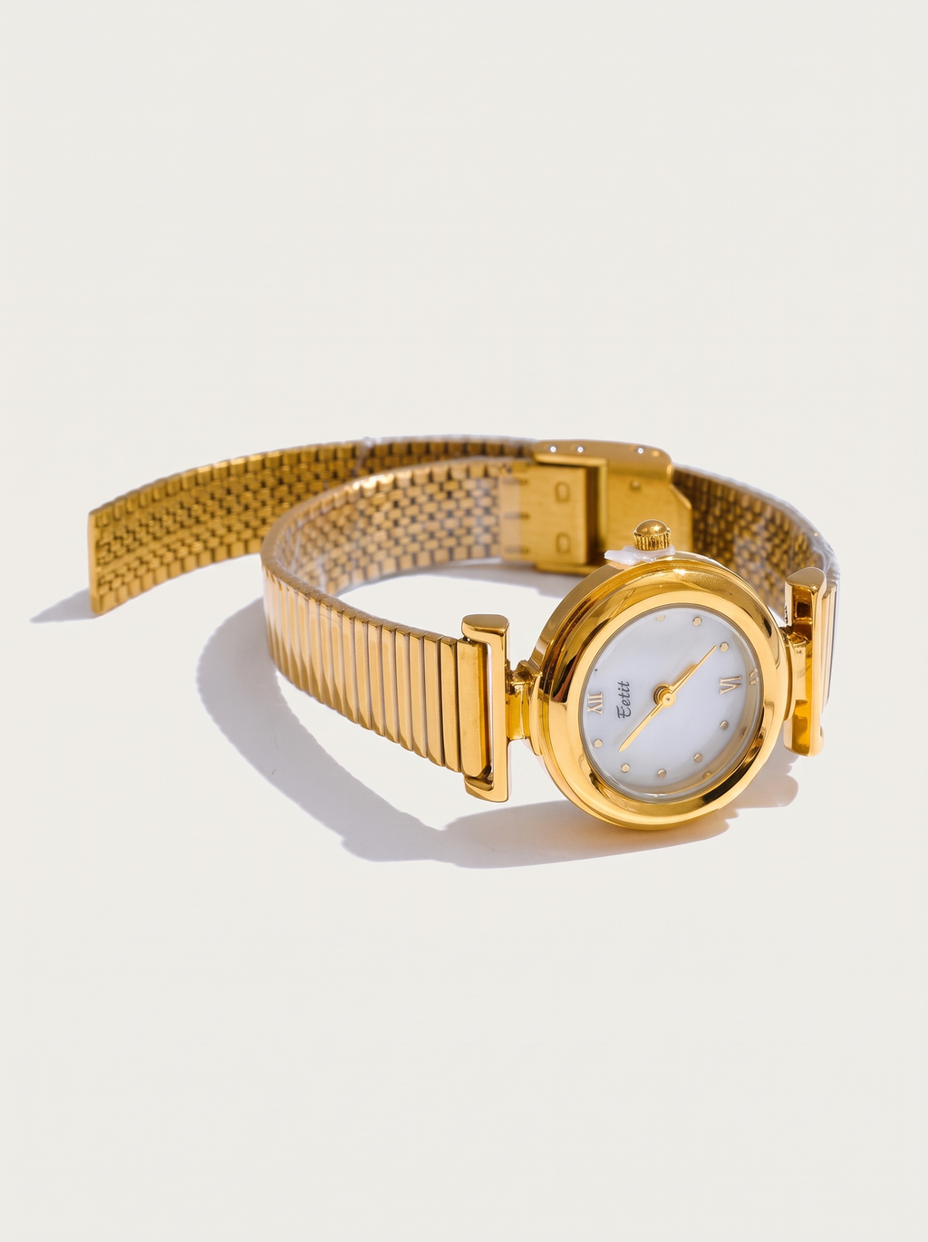 Yhpup Fashion Stainless Steel Round Bezel Wrap-Band Watch Waterproof Ladies' Watch